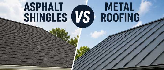 Asphalt Shingles VS Metal Roofing